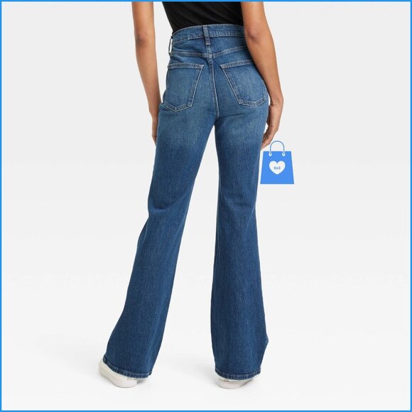 Size 2 - Womens High-Rise Flare Jeans - Universal Thread - Medium Wash - Picture 7 of 7